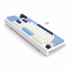 REDRAGON K728WBB-RGB-PRO Antonium Pro clavier USB + RF Wireless + Bluetooth Blanc, Bleu - Vue supplémentaire 5