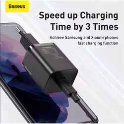 Baseus TZCCSUP-L01 chargeur d'appareils mobiles Smartphone Noir Secteur, USB Charge rapide Intérieure - Vue supplémentaire 7