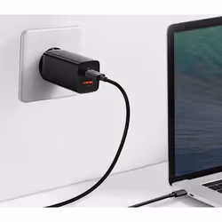 Baseus CCGAN2L-B01 chargeur d'appareils mobiles Universel Noir Secteur Charge rapide Intérieure - Vue supplémentaire 2