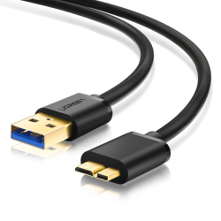 Ugreen 10840 câble USB 0,5 m USB 3.2 Gen 1 (3.1 Gen 1) Micro-USB A Micro B Noir