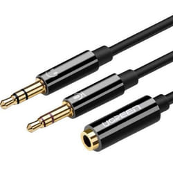 Ugreen 20898 câble audio 0,2 m 2 x 3.5mm 3,5mm Noir