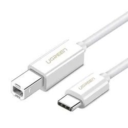 Ugreen 40560 câble USB 1 m USB 2.0 USB C USB B Blanc