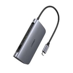 Ugreen 50852 station d'accueil USB 3.2 Gen 1 (3.1 Gen 1) Type-C Noir, Argent