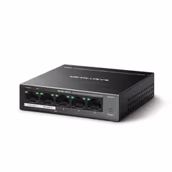 Mercusys MS105GP commutateur réseau Gigabit Ethernet (10/100/1000) Connexion Ethernet, supportant l'alimentation via ce port (PoE) Noir - Vue supplémentaire 2