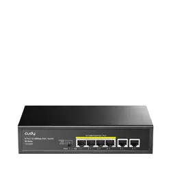 Cudy FS1006P commutateur réseau Fast Ethernet (10/100) Connexion Ethernet, supportant l'alimentation via ce port (PoE) Noir