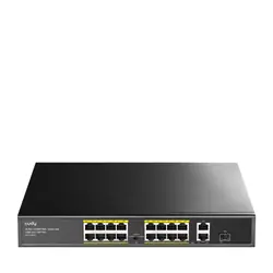Cudy FS1018PS1 commutateur réseau Fast Ethernet (10/100) Connexion Ethernet, supportant l'alimentation via ce port (PoE) Gris