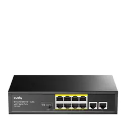 Cudy FS1010P commutateur réseau Fast Ethernet (10/100) Connexion Ethernet, supportant l'alimentation via ce port (PoE) Noir