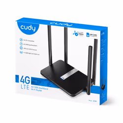 Cudy LT500 routeur sans fil Fast Ethernet Bi-bande (2,4 GHz / 5 GHz) 4G Noir - Vue supplémentaire 5