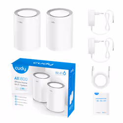Cudy AX1800 Bi-bande (2,4 GHz / 5 GHz) Wi-Fi 6 (802.11ax) Blanc 1 Interne - Vue supplémentaire 3