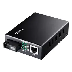 Cudy MC100GSB-60A convertisseur de support réseau 1000 Mbit/s Multimode, Monomode Noir