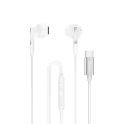 DUDAO X3Pro White USB-C headphone Écouteurs Avec fil Ecouteurs Appels/Musique/Sport/Au quotidien USB Type-C Blanc