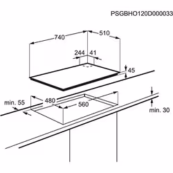 AEG HKB75540NB plaque Noir Intégré Gaz 5 zones - Vue supplémentaire 10