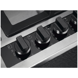 AEG HGB95520YM plaque Noir, Acier inoxydable Intégré 90 cm Gaz 5 zones