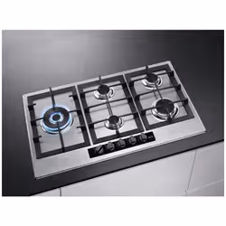 AEG HGB95520YM plaque Noir, Acier inoxydable Intégré 90 cm Gaz 5 zones - Vue supplémentaire 6