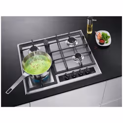 AEG HGB64420YM plaque Acier inoxydable Intégré 60 cm Gaz 4 zones - Vue supplémentaire 2