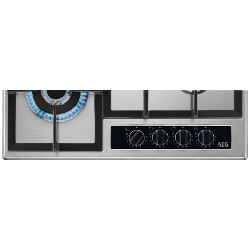 AEG HGB64420YM plaque Acier inoxydable Intégré 60 cm Gaz 4 zones