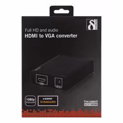 Deltaco HDMI-VGA câble vidéo et adaptateur HDMI Type A (Standard) VGA (D-Sub) + 3,5 mm Noir - Vue supplémentaire 5
