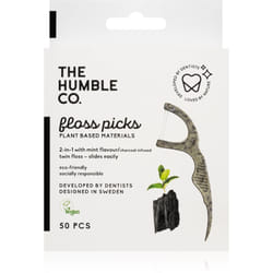 The Humble Co. Floss Picks Charcoal 50 pcs