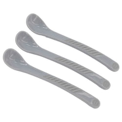 Twistshake Cuillère d'Alimentation Incurvée 4 Mois et + Lot de 3 - Couleur : Gris Pastel