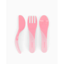 Twistshake Learn Cutlery Pink 6 m+ 3 pcs