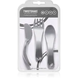 Twistshake Learn Cutlery 6+m Pastel Grey 3 pcs