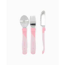 Twistshake Learn Cutlery Stainless Couverts pour enfants en bas âge Rose Acier inoxydable