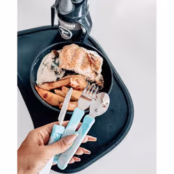 Twistshake Learn Cutlery Stainless Couverts pour enfants en bas âge Bleu Polypropylène (PP), Acier inoxydable, Élastomère thermoplastique (TPE) - Vue supplémentaire 3