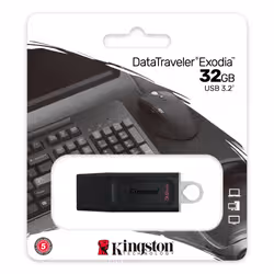 Kingston Technology DataTraveler Exodia lecteur USB flash 32 GB USB Type-A 3.2 Gen 1 (3.1 Gen 1) Noir (DTX/32GB) - Vue supplémentaire 3