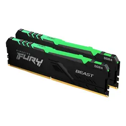Kingston Technology FURY Beast RGB Barrette Mémoire 16 Go 2 x 8 Go DDR4 3200 MHz (KF432C16BBAK2/16)