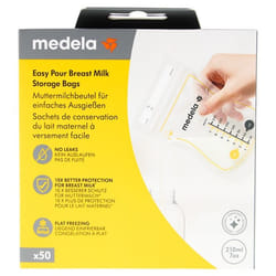 Medela 50 Sachets de Conservation pour Lait Maternel à Versement Facile
