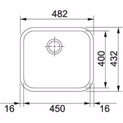 Franke GAX 110-45 Evier encastré Carré Acier inoxydable - Vue supplémentaire 2