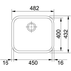 Franke GAX 110-45 Evier encastré Carré Acier inoxydable