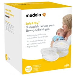 Medela Safe & Dry Coussinets d'Allaitement à Usage Unique 60 Coussinets