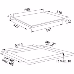 Franke FSM 654 I BK Noir Intégré 65 cm Plaque avec zone à induction 4 zone(s) - Vue supplémentaire 2