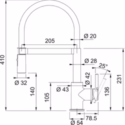 Franke 115.0626.085 robinet Noir, Chrome - Vue supplémentaire 5