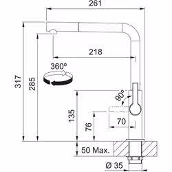 Franke MARIS SLIM L Chrome - Vue supplémentaire 5