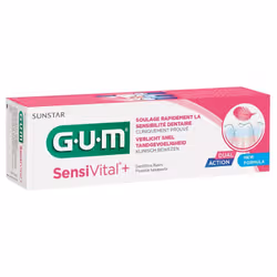GUMSensiVital + Dentifrice Dents Sensibles 75ml Si vous ressentez une douleur dentaire lors de la consommation de boissons ou d'aliments froids