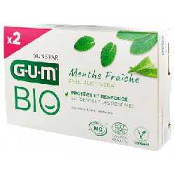 Dentifrices protection quotidienne bio Fresh Mint 2x75ml Gum