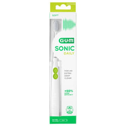 GUM Sonic Daily Brosse à Dents Souple - Couleur : Blanc
