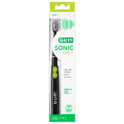 GUM Sonic Daily Brosse à Dents Souple 4100 - Couleur : Noire