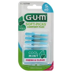 GUM Soft-Picks Comfort Flex Cool Mint 40 Unités - Taille : Small
