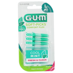 GUM Soft-Picks Comfort Flex Cool Mint 40 Unités - Taille : Large