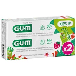 GUM Kids Dentifrice Fluoré 3 Ans et + Lot de 2 x 50 ml