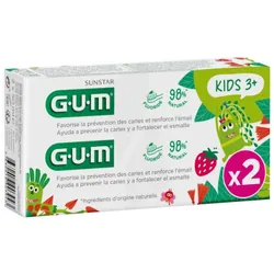 GUM Kids Dentifrice Fluoré 3 Ans et + Lot de 2 x 50 ml