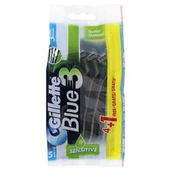 Gillette Blue 3 Sensitive rasoir pour hommes Noir, Vert