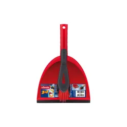 Vileda 141743 Pelle à poussières et ensemble de pelles à poussières Noir, Rouge Ensemble balai et baleyette