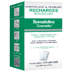 Somatoline Cosmetic Remodelant & Drainant Recharges Bandages 6 Sachets Recharges