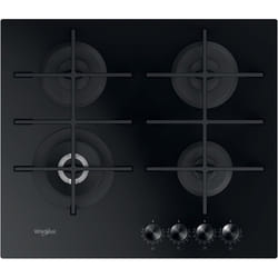 Whirlpool GOWL 628/NB plaque Noir Intégré (placement) 59 cm Gaz 4 zones