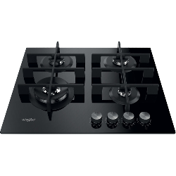 Whirlpool GOWL 628/NB plaque Noir Intégré (placement) 59 cm Gaz 4 zones