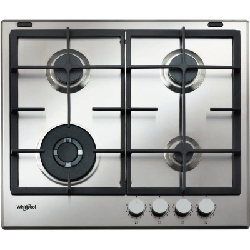 Whirlpool GMAL 6422/IXL Acier inoxydable Intégré (placement) 59 cm Gaz 4 zones